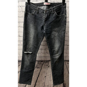 MINK Jeans Distressed Skinny Low Rise Blue Jeans‎ Size Waist 29 Inseam 28